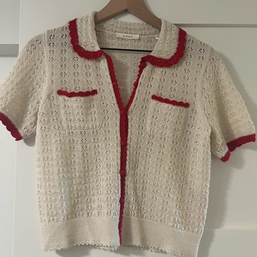Doen Gloriana Knit Top in Moonstone | Sz Small